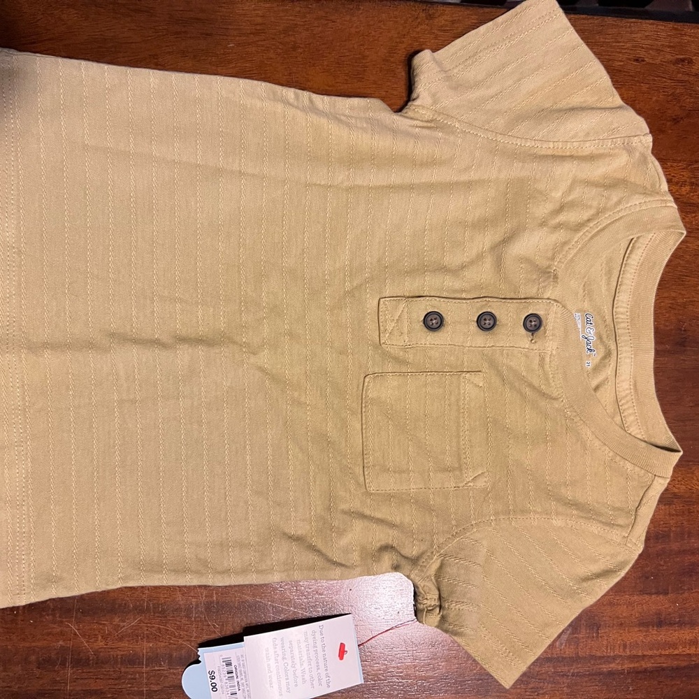 Cat & Jack Tan Short Sleeve Tee